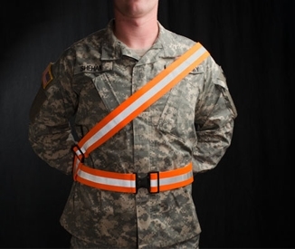 MILITARY SAYRE YELLOW REFLECTIVE EXTENDED BELT NEW