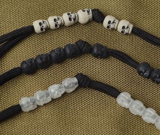 Skull Bead Pace Counter Ranger Beads - Black [MIKES-PC-B] - $4.00 :  Clandestine Airsoft, Your source for Airsoft parts and accessories
